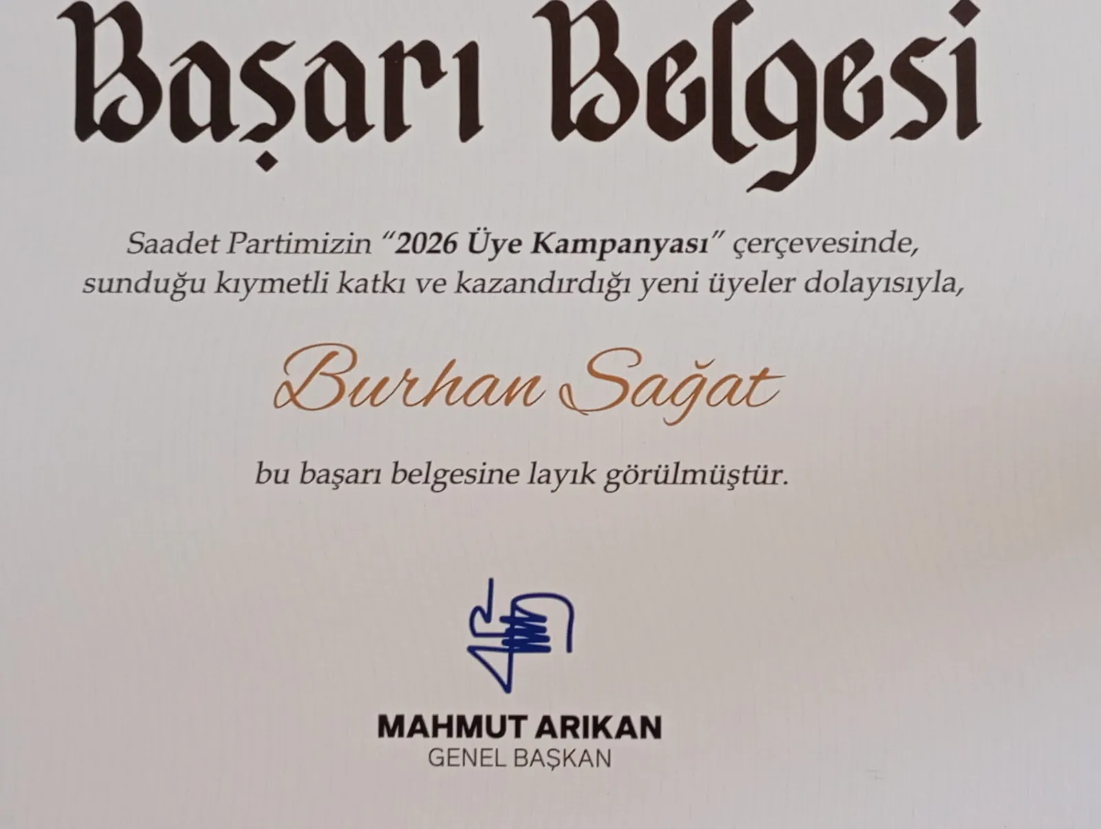 Burhan sagat'a fazla üye yapmaktan dolayı ödül geldi - Fotoğraf Galerisi 2