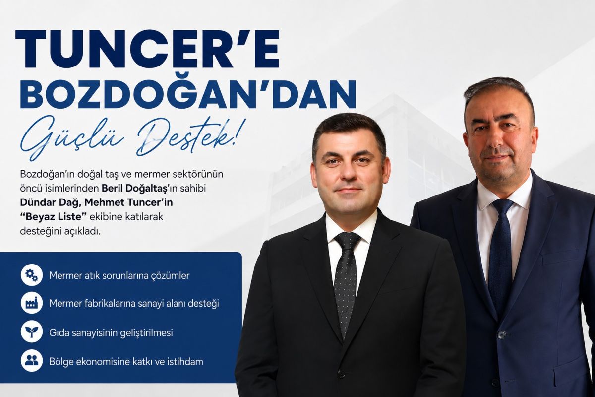 Tuncer'e Bozdoğan'dan güçlü destek